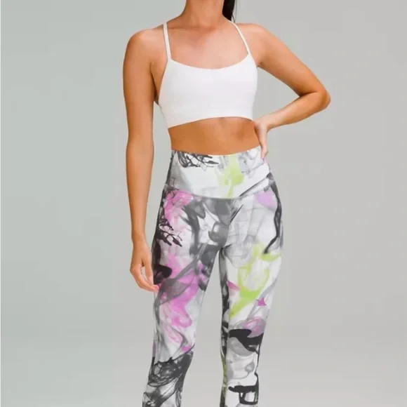 Lululemon align 25” size 2 Women's Multicolor Abstract Print Leggings - Picture 1 of 9